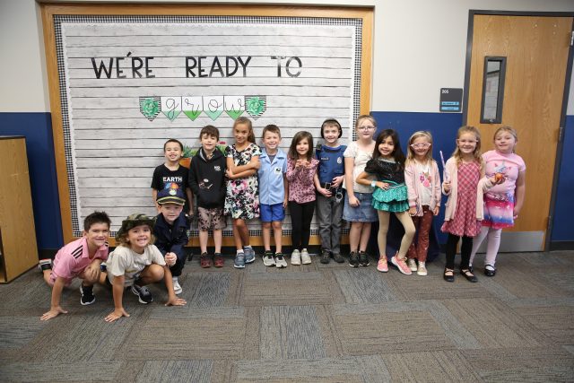 Students dressed up as future careers