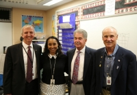 Dr. Thacker, Mrs. White, Jim Garrett and Larry Beehler,