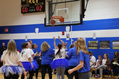 Moran teachers and staff playing in the staff on staff basketball game
